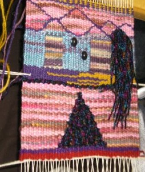 Woven tapestry art courses Hilary Charlesworth
