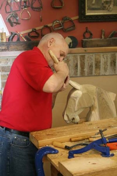 learn to carve a rocking horse head