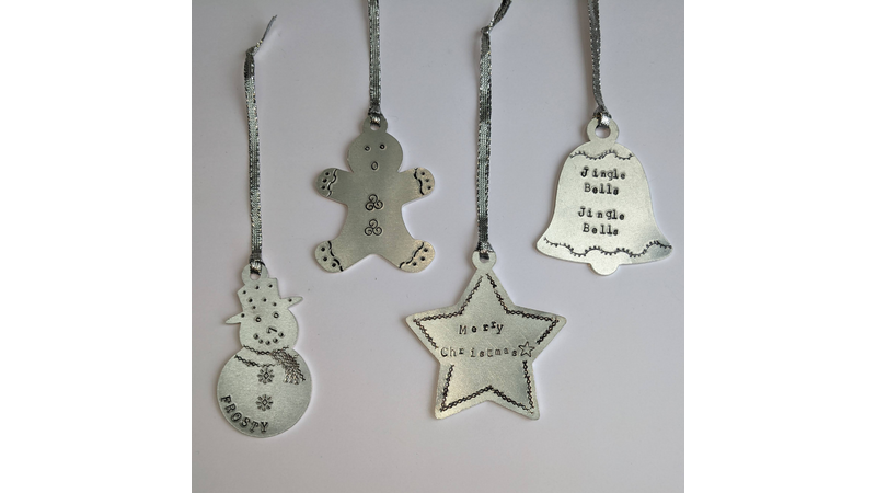 Personalised metal stamped decorations