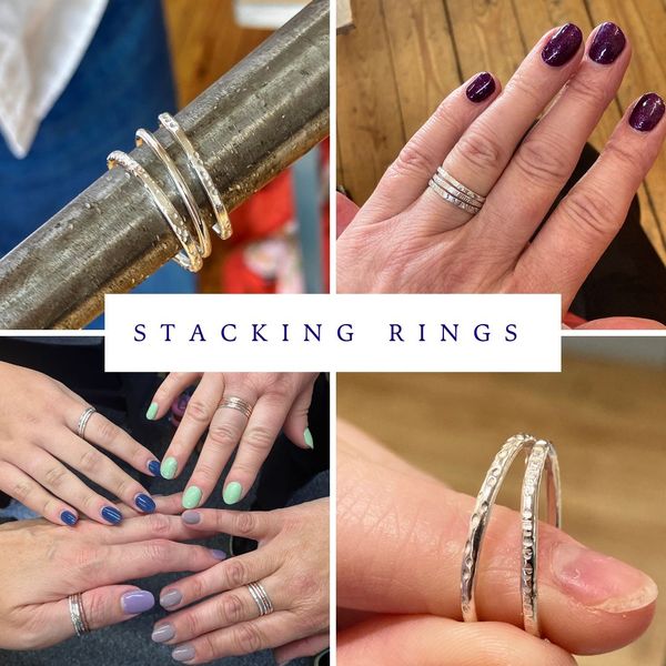 Silver stacking rings