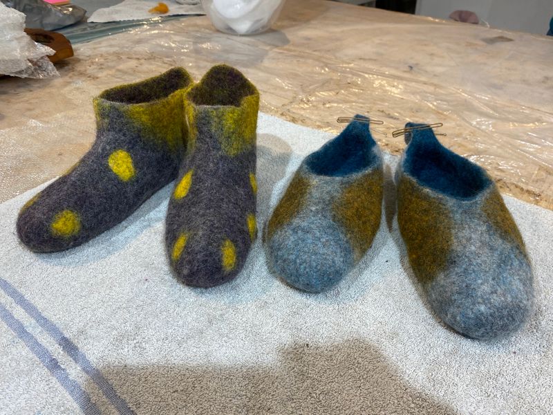 Slippers & Booties made at a workshop

