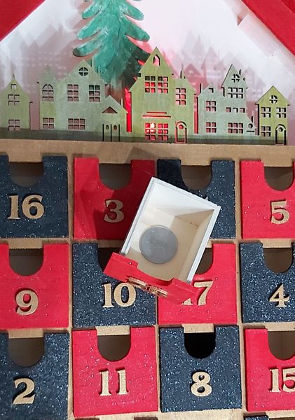 Draw showing Ten Pence Coin to give you an idea of the size of the internal drawer