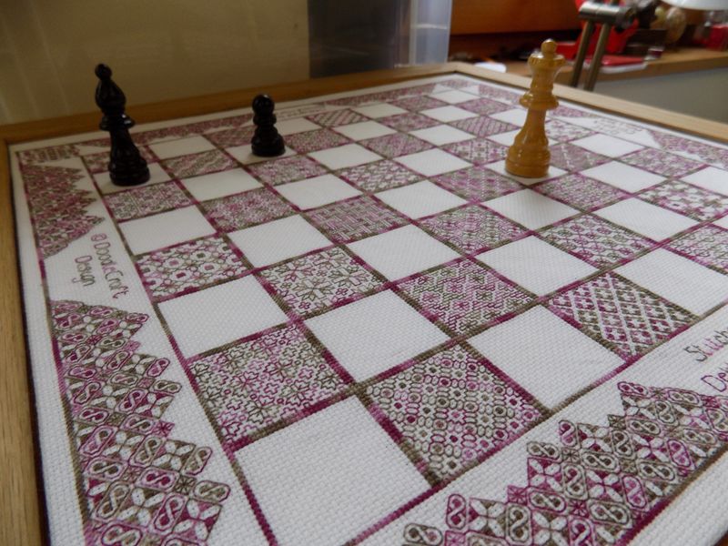 DoodleCraft Design stitched chess board