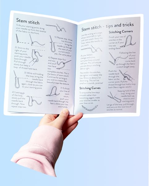 Fully illustrated step-by-step stitch guides, all drawn and written by me!