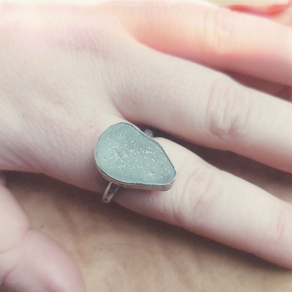 Students work, a Seaglass ring