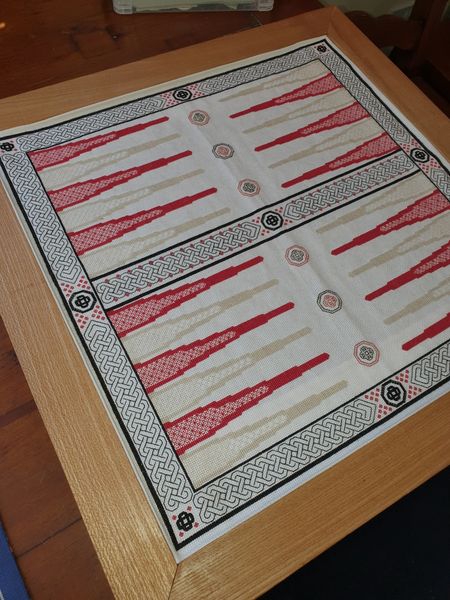 DoodleCraft Design stitched Backgammon Board