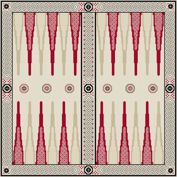 DoodleCraft Design stitched Backgammon