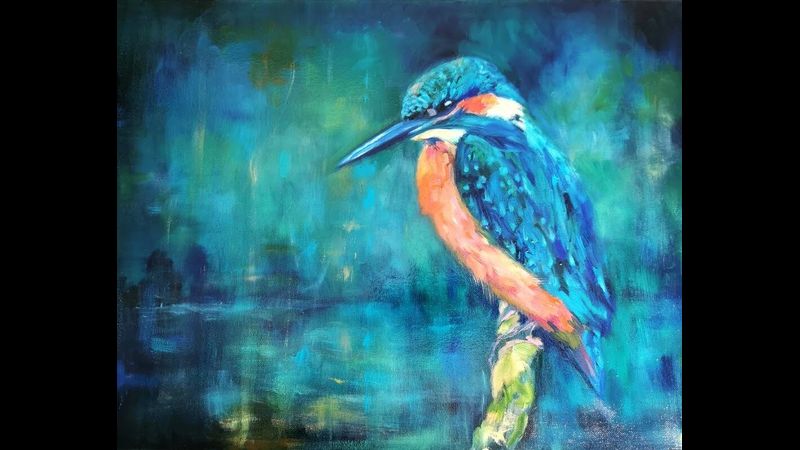 Sue's Kingfisher painting
