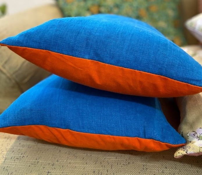 Blue & Orange Cushion