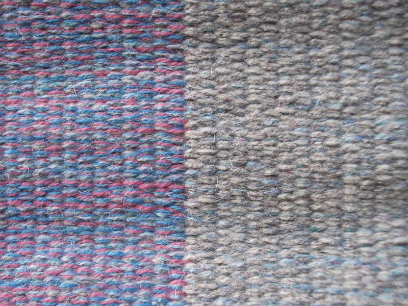 Block weave rug detail