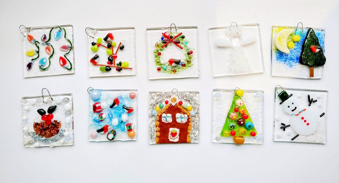 Festive Fused glass class, Leyland, Lancashire