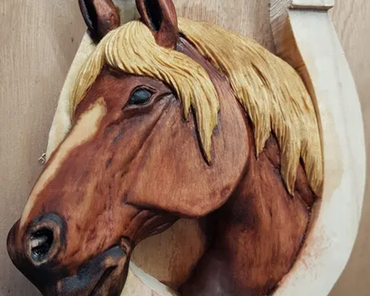 Horse carving