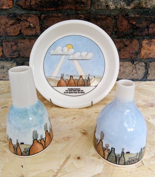 The Potteries Skyline painted by Nathan