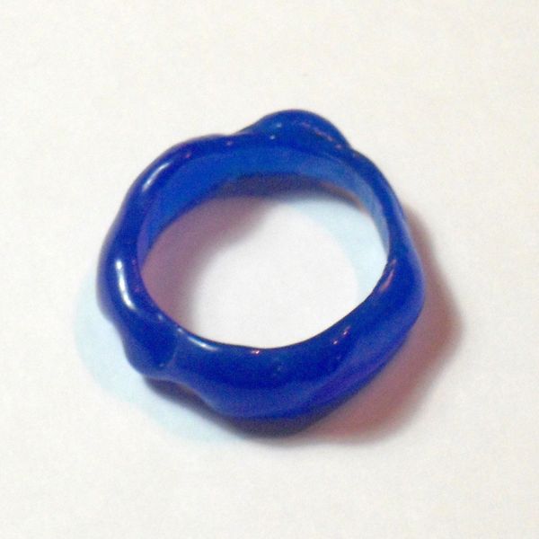 Carved wax ring ready for casting into silver