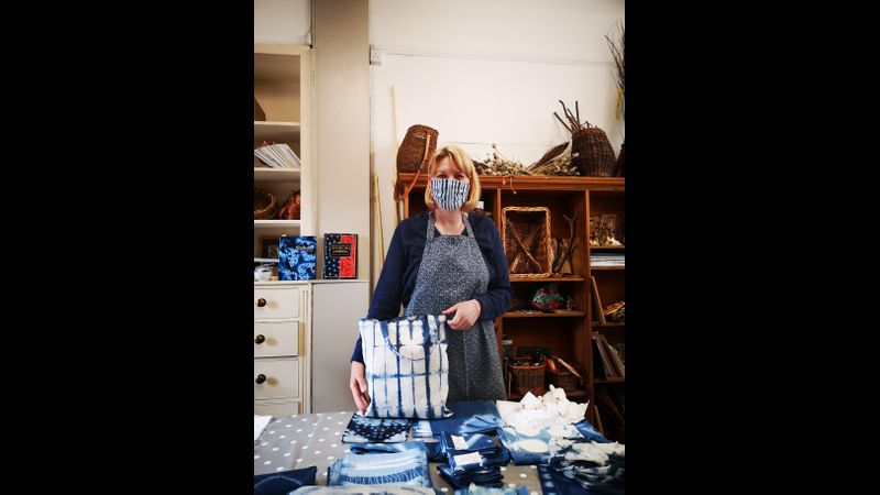shibori dying workshop at Creative with Nature
