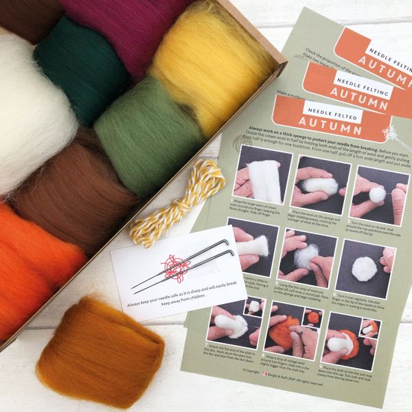 Bergin & Bath Needle felting kit - Autumn, open box