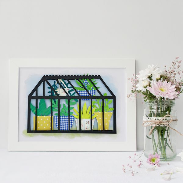 The finish greenhouse (frame is an additional £10)