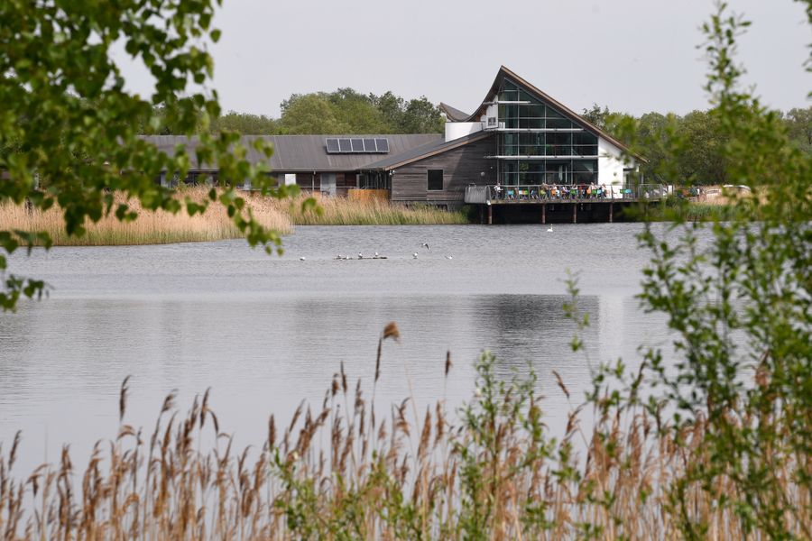 View of Stanwick Lakes Visitor Centre