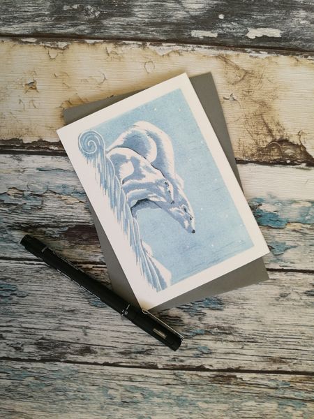 Polar bear card with pen
