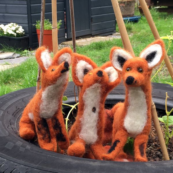 Foxes made by students