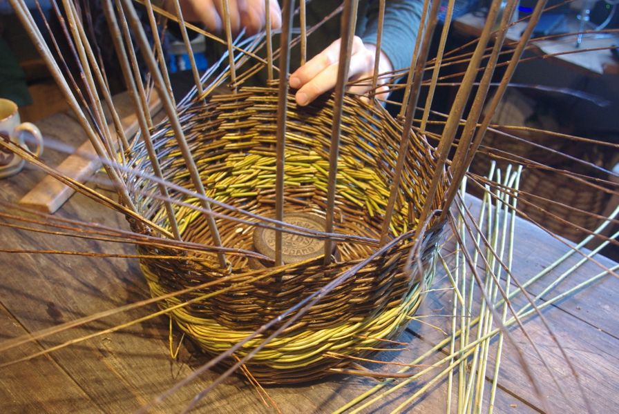 Weaving in progress