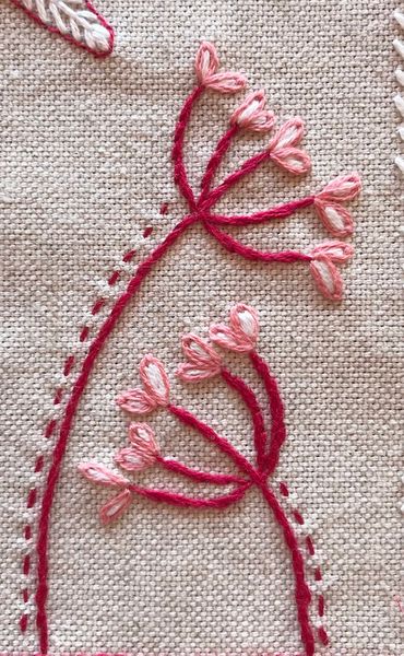 embroidered seed heads