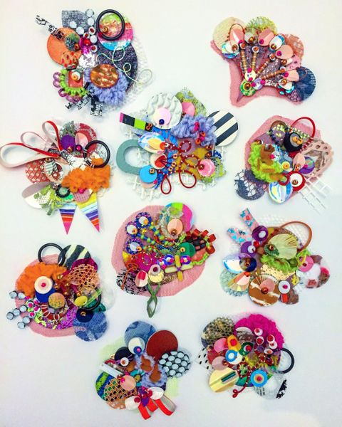 Jessica's stitched brooch examples 