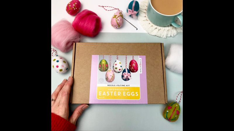 Bergin & Bath Needle Felted Easter Eggs Kit