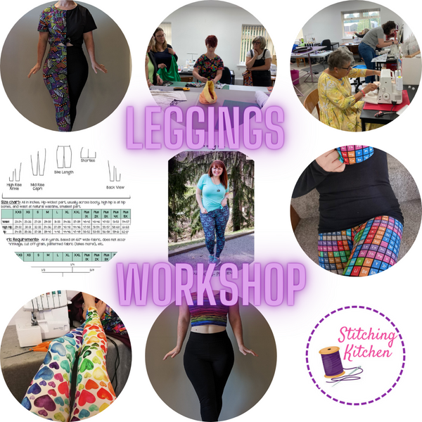 Create Leggings to fit - using an overlocker at Stitching Kitchen