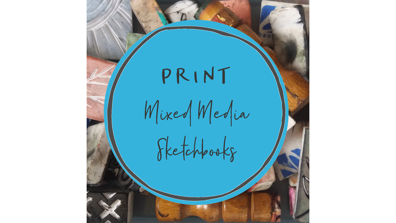 Print - mixed media sketchbooks
