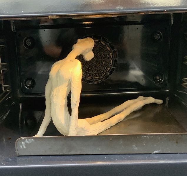 Cobra pose in oven!
