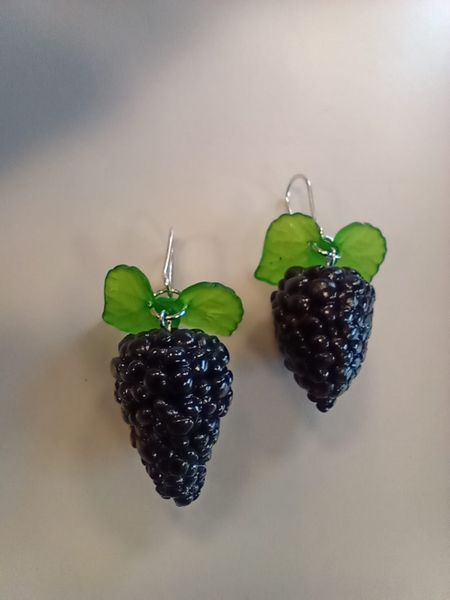 Polymer clay earrings done by students