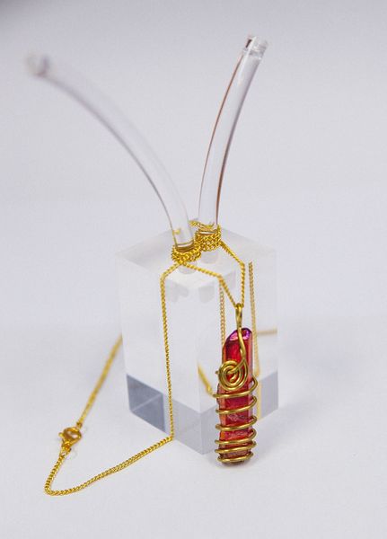 Wire wrapped earring done in one of our workshop sessions 