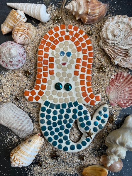 Finished mermaid mosaic 