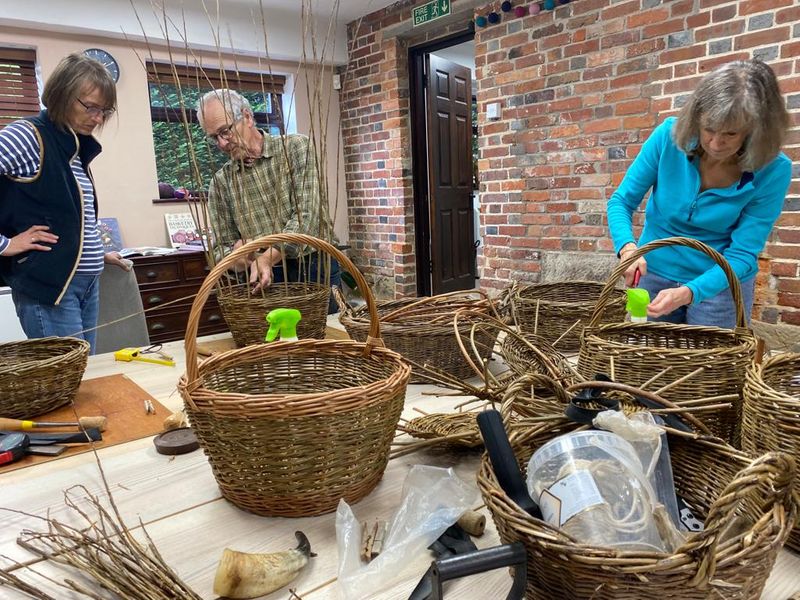 Basket weaving class