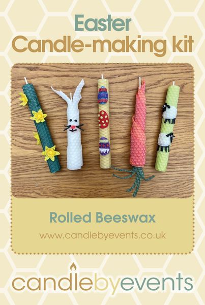 Easter rolled beeswax kit label