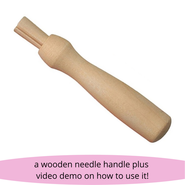 wooden felting needle holder + video demo
