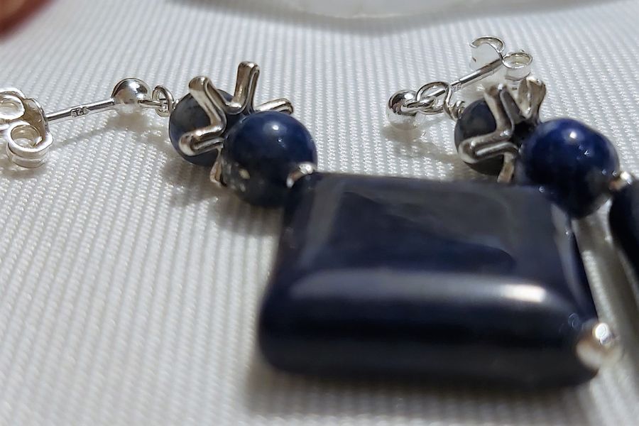 ♥  Lapis Lazuli 925 Sterling Silver Earrings ♥