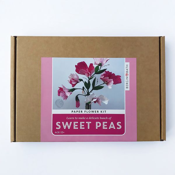 Bergin & Bath Paper flower kit - Sweet Pea, Labeled box