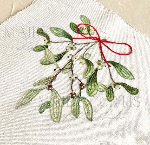 Mistletoe Embroidery kit from Maire Curtis Lakeland Studio