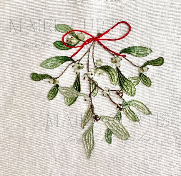 Mistletoe Embroidery kit from Maire Curtis Lakeland Studio