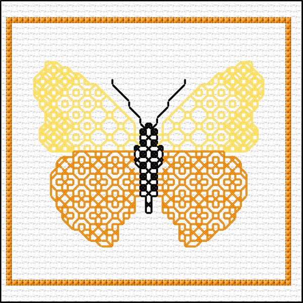 DoodleCraft Yellow Butterfly Coaster