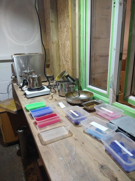 Candle Making Course Work Bench