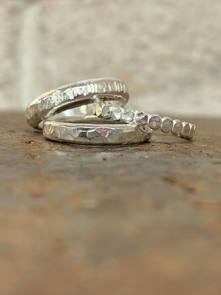 Textured rings stacked up 