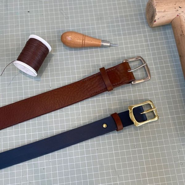 make you own hand stitched leather belt