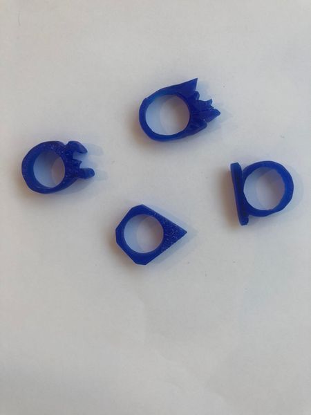 selection of finished wax rings