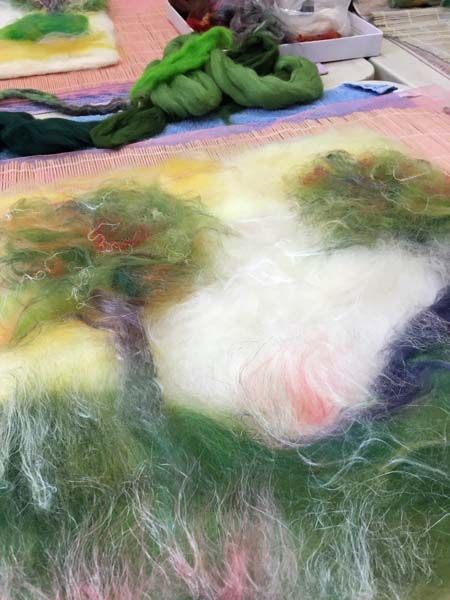 Before felting  students