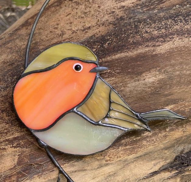 Stained glass robin making day