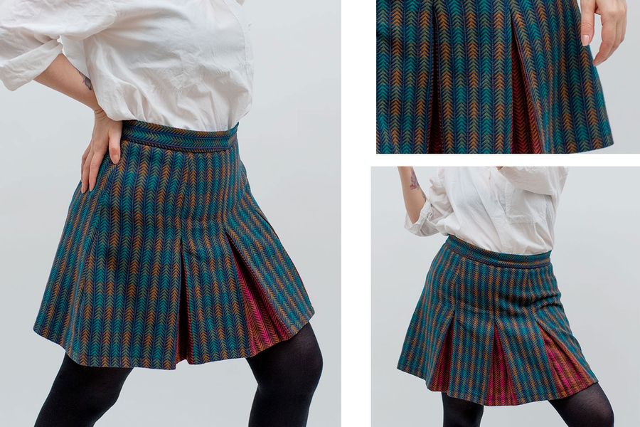 Learn to make inverted pleats with a pop of colour!