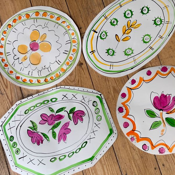 Ceramic designs inspired by Bloomsbury.